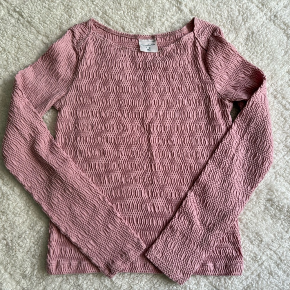Abercrombie Kids Smocked Pink Top